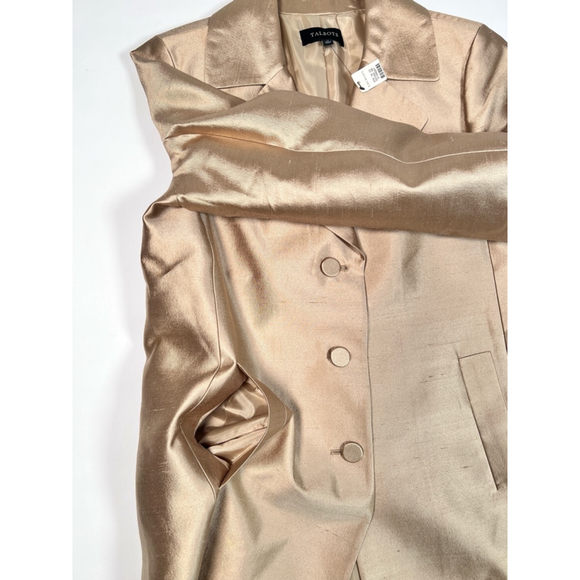 Talbots Womans Blazer Size 12 Gold Silk Wool 2012 - Picture 8 of 9